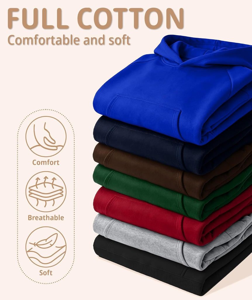 Boys Hoodies Cotton Pullover Hooded Sweatshirts Soft Long Sleeve with Pocket Kids Tops Clothes