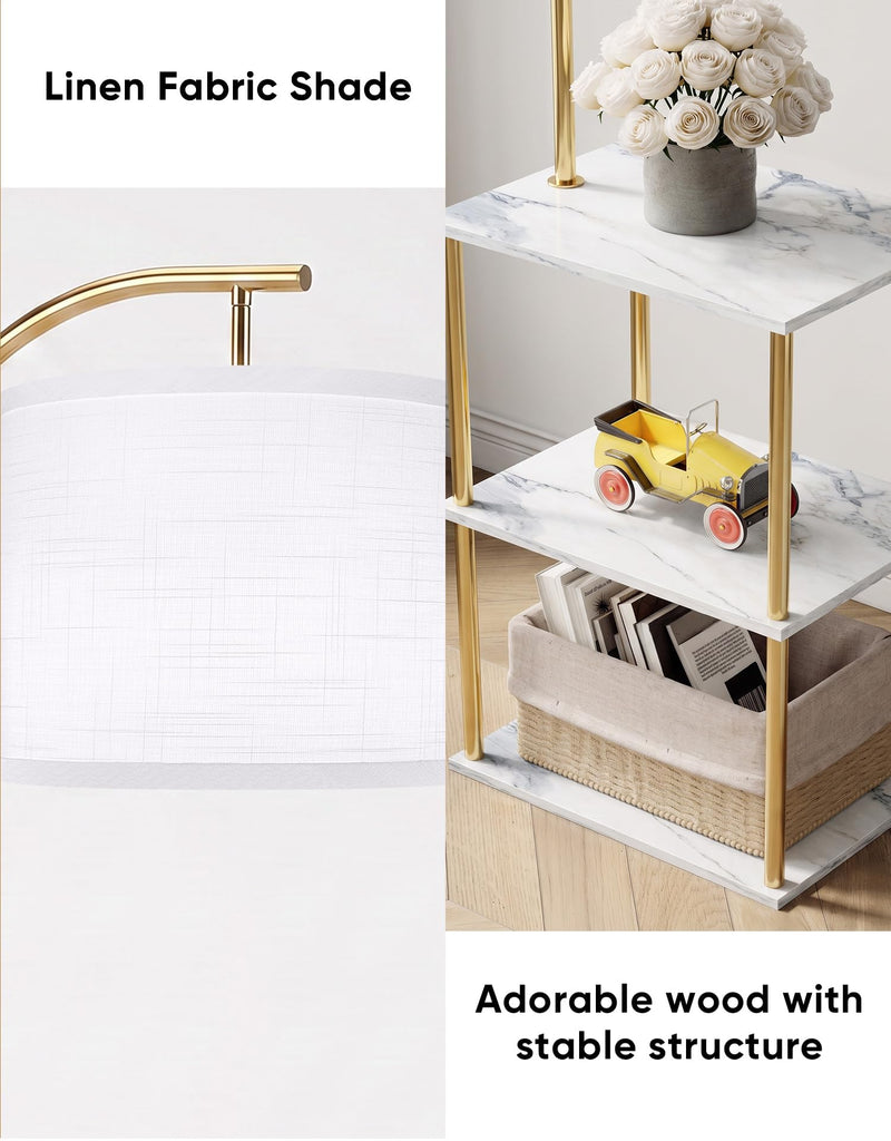 Floor Lamp with Table 2-Pack, Nightstands End Side Table