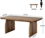 Rectangle Coffee Table, 47-Inch Wood Rectangular Living Room Table