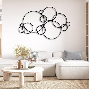 Metal Wall Art, Geometric Metal Wall Art, Abstract Bubbles Metal Wall Art, Modern Metal Wall Art, Geometric Wall Art