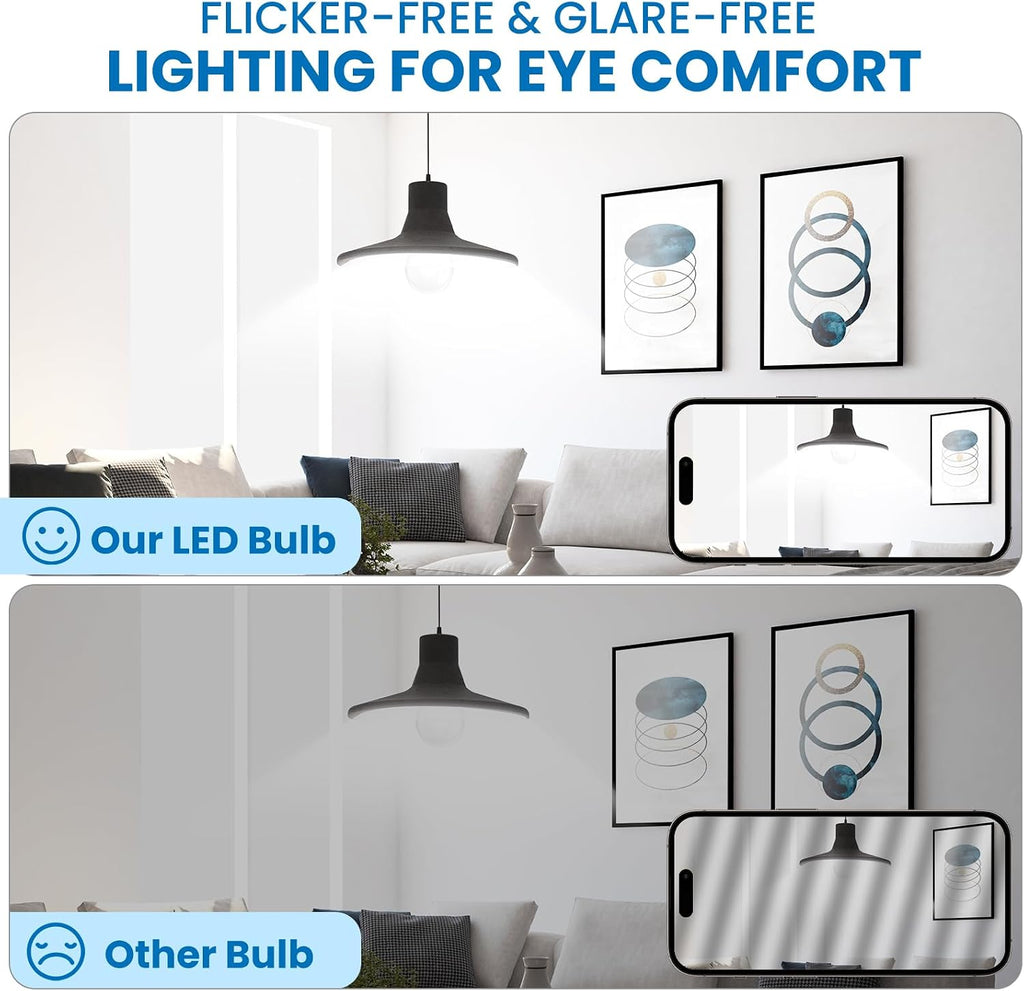 Super Bright LED Light Bulbs, 150 Watt Equivalent, 5000K Daylight White, 2600 High Lumen, E26 Base, Non-Dimmable, A21