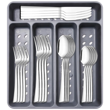 Stainless Steel Cutlery Silverware Set for 4 Eating Utensils Flatware Sets