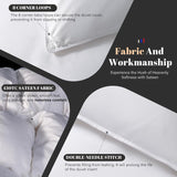 Feather Down Comforter King Duvet Insert, Light Weight True Baffle-Box Noiseless Bedding Comforters