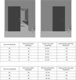 30"x84" Concealed Sliding Barn Door with Soft Close Mechanism, Black Vinyl Wrapped Hidden Barn Door,