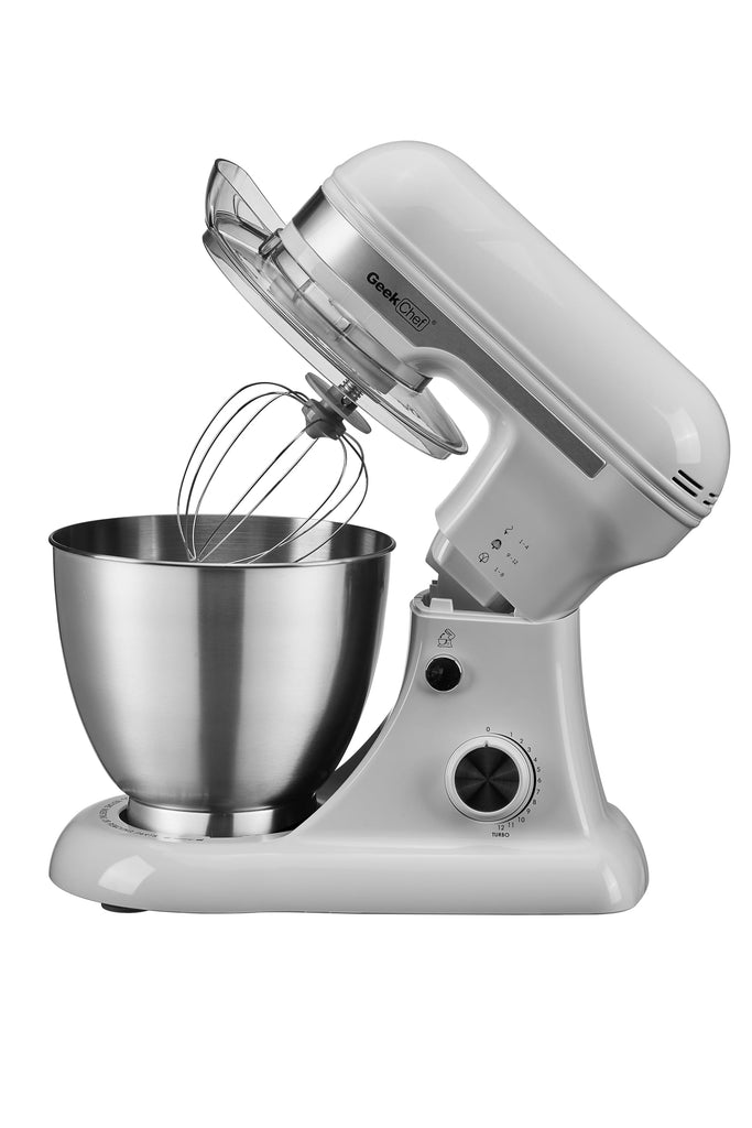 Electric Stand Mixer, 4.8QT 12 Speeds Tilt-head Food Mixer with Dough Hook, Whisk, Beater, Bowl, Rotary Knob Kitchen