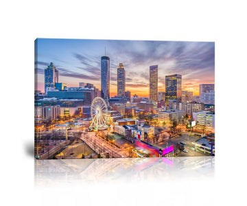Atlanta Georgia USA Downtown Skyline Framed Canvas Wall Skyscrapers Skyline Wall Decor USA Cityscape Pictures Wall