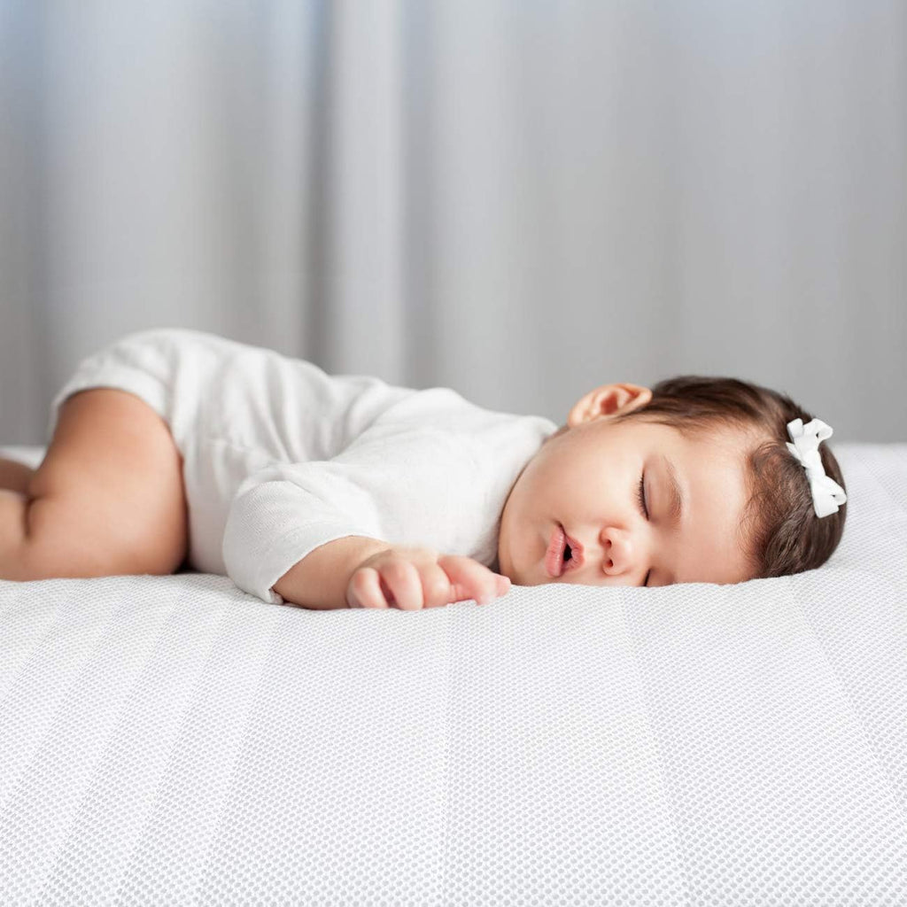 Crib Mattress, Breathable Dual Sided Memory Foam Toddler Mattress | Breathe-through 3D Spacer Cover, Removable &