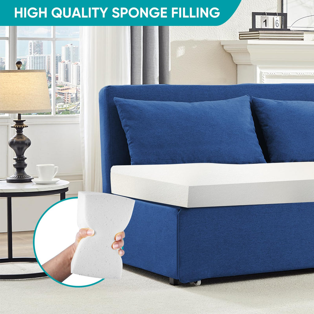 2 in 1 Queen Size Sleeper Chair Pull Out Sofas Couch with Pullout Beds, 43" W Convertible Guest Sleepers Chair Bed