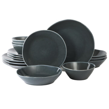 16-Piece Plates & Bowls Dinnerware Set, Laguna Dawn