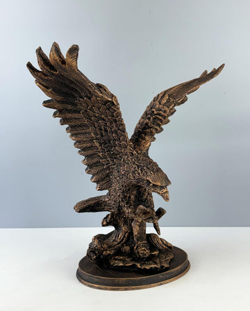 Eagle Statue, 11.8" / 30cm, Eagle Figurine, Statue Decor, Sculpture Art (Bronze)