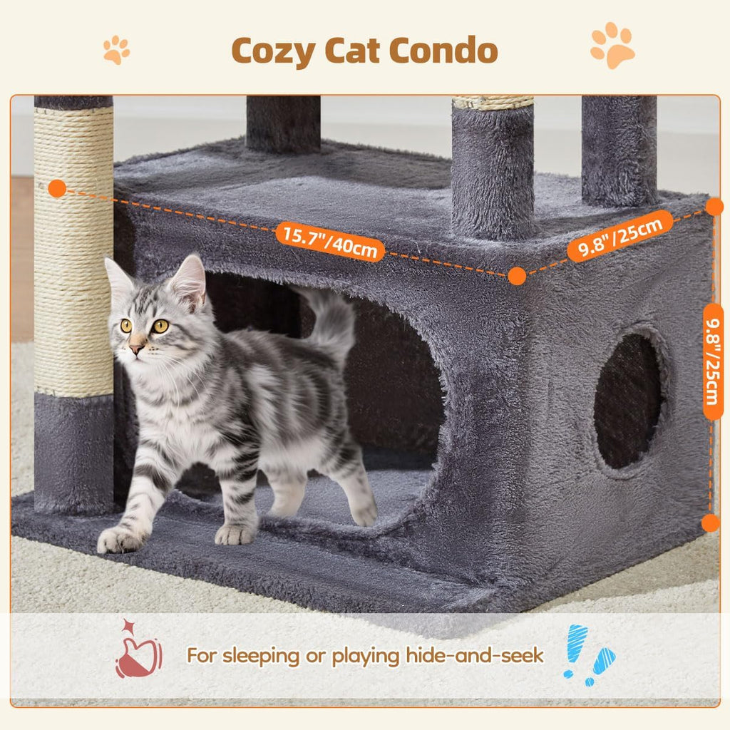 Cat Tree, 38.5In Cat Tower for Indoor Cats, Suitable for Kittens