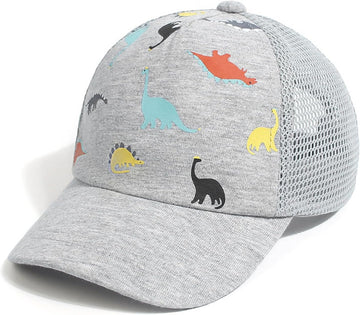 Toddler Baseball Hat, Dinosaur Mesh Adjustable for Kids