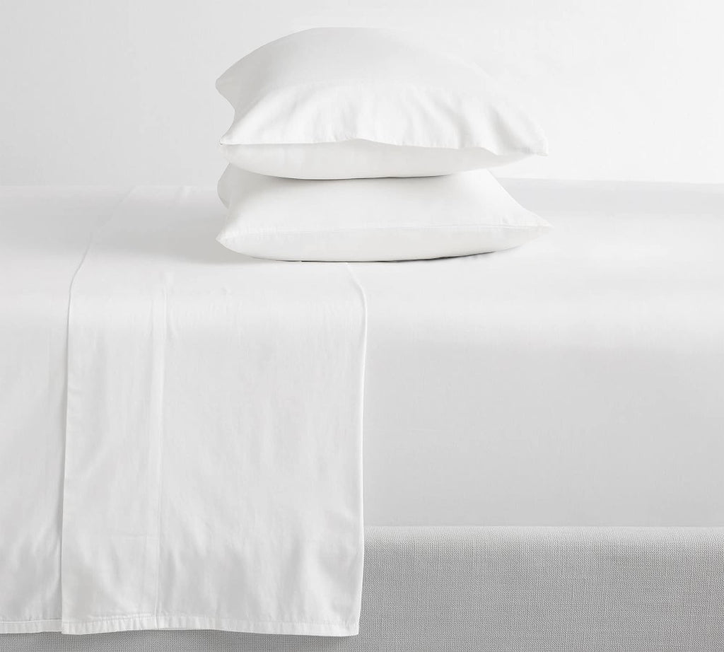 & Stitch 100% Cotton Percale 300 Thread Count 4 Pc Sheet Set