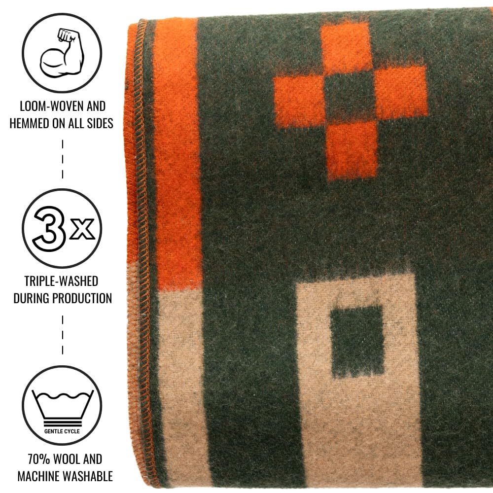 Rainier Wool Blanket, or Camping, Lone Pine, Twin