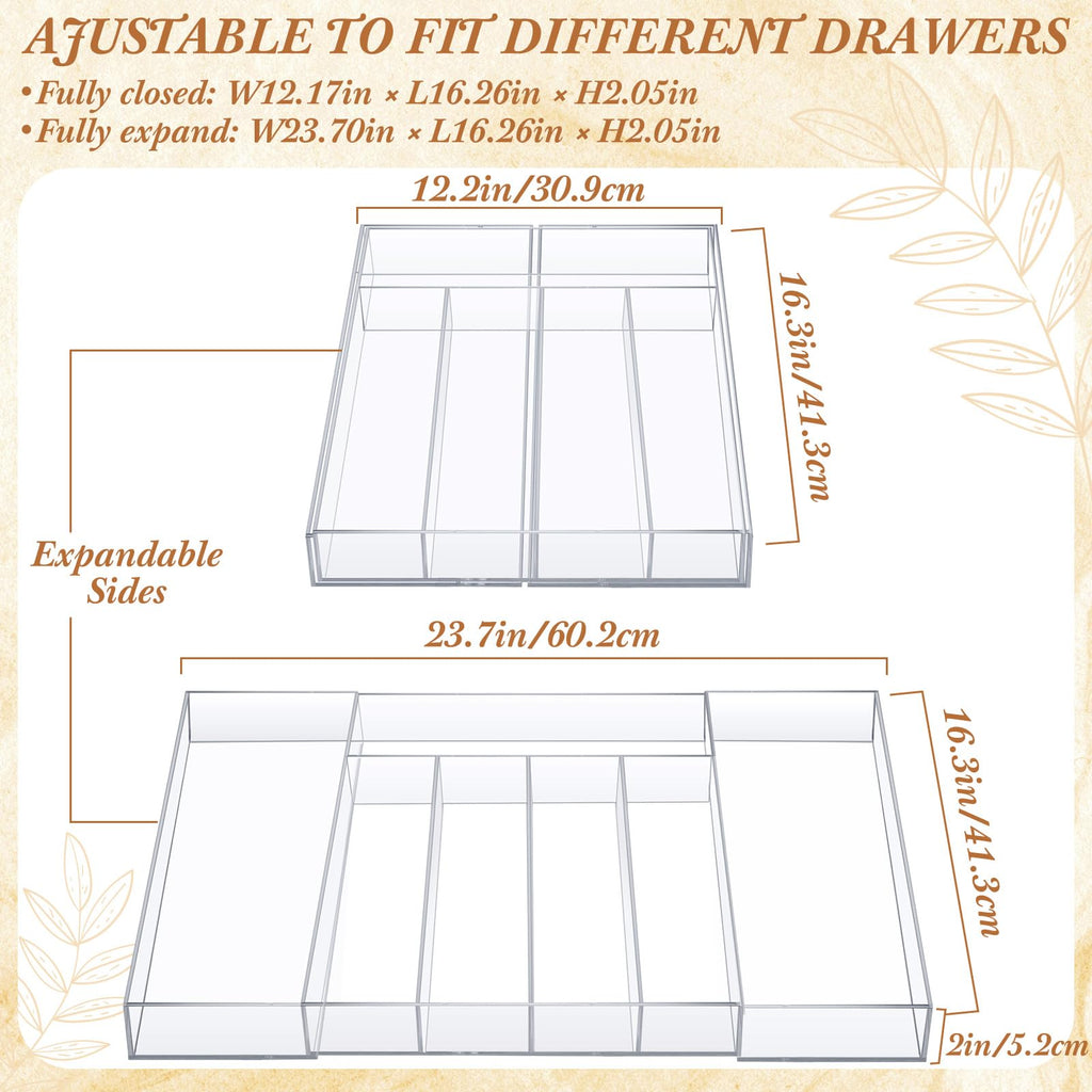 Expandable Drawer Organizer, 12 x 16 Inches, 5-7 Slots