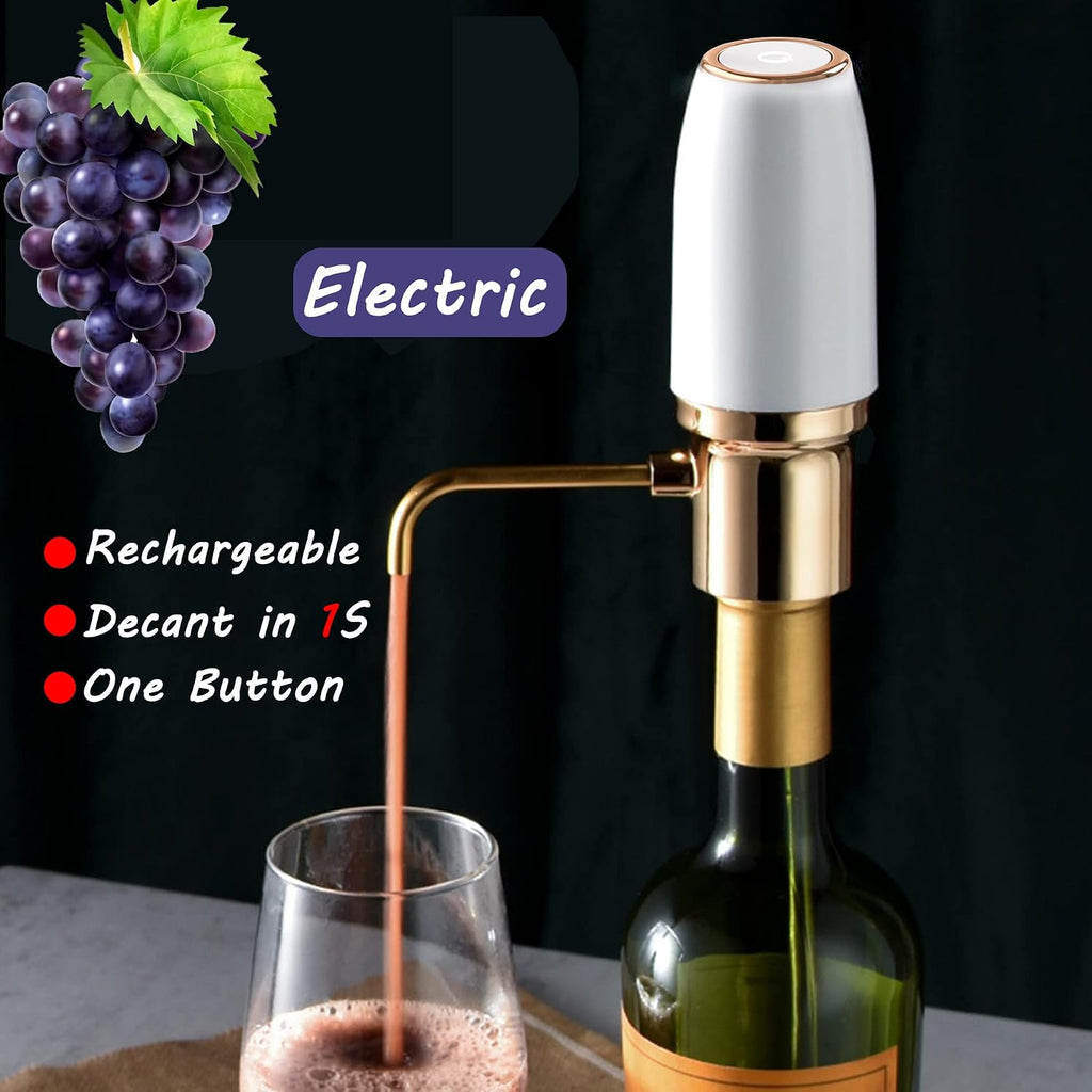 Electric Wine Aerator Decanter Pourer Automatic Dispenser with USB Rechargeable for Wine Lovers