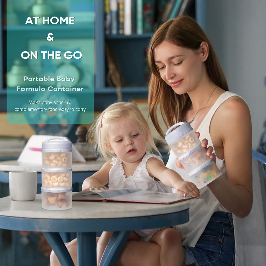 Stackable Formula Dispenser Portable: Milk Powder Container to go