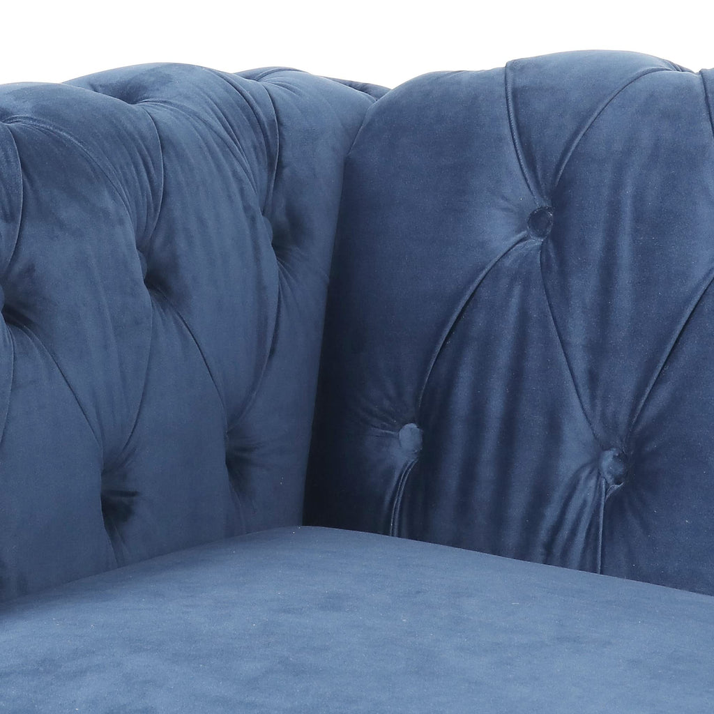 Chesterfield Classic Sofa, Mordern 3 Seater Velvet Sofa Couch, Tufted Back Chesterfield Settee Sofas with Nailhead