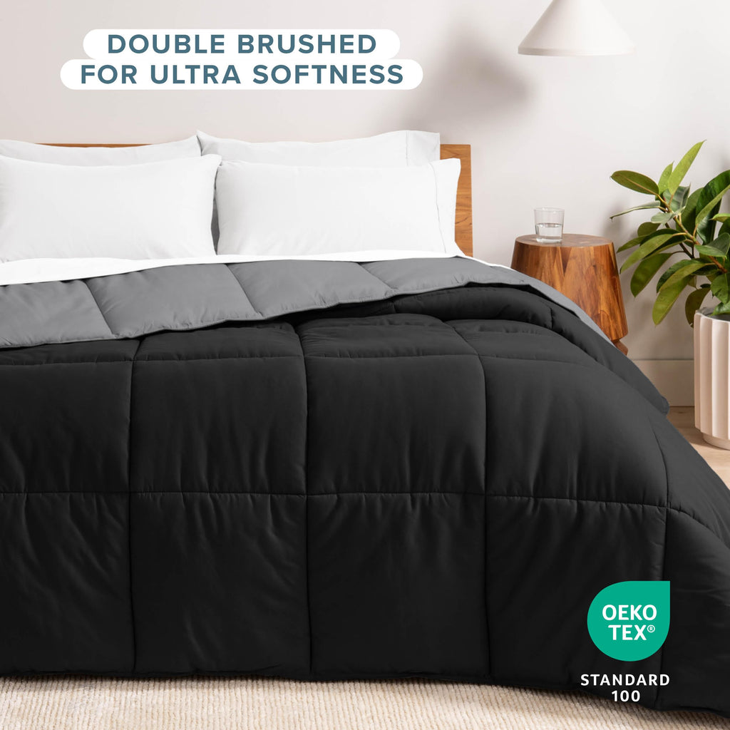 California King Comforter - Reversible Colors - Goose Down Alternative - Ultra-Soft - Premium 1800 Series - All