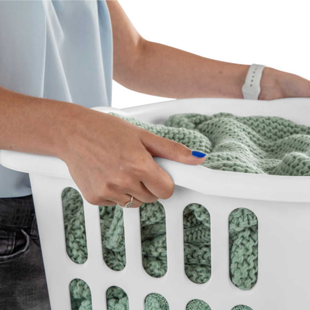 Rectangular Laundry Basket, Plastic Clothes Hamper, 24-Pack