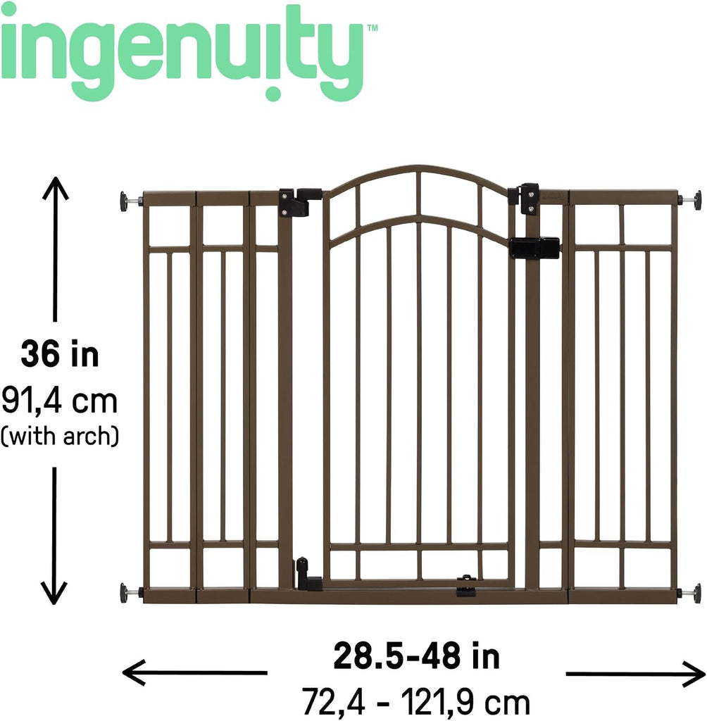 Decorative Extra Tall Baby Gate & Dog Gate, 28.5"-48" Wide, 36" Tall, Hardware or Pressure Mounted, Install on Top or