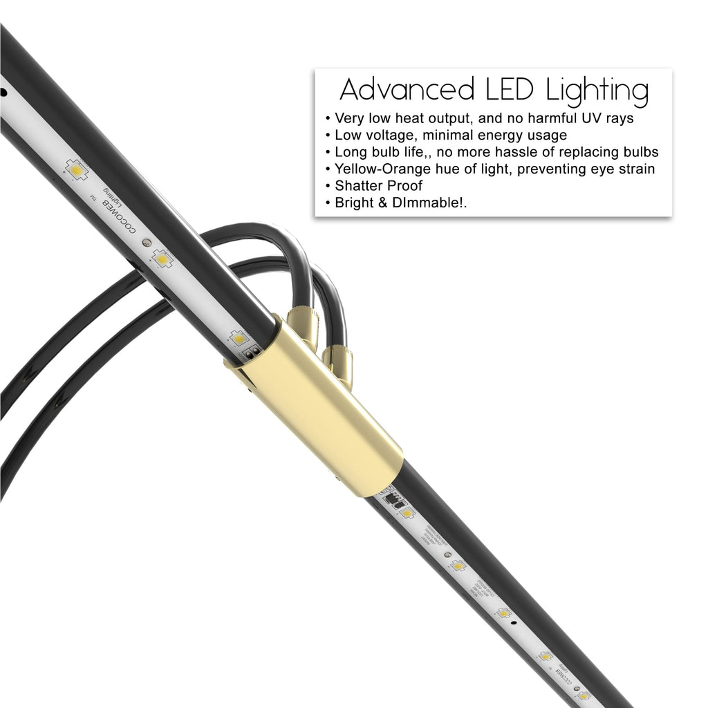 22" Battery Powered Grand Piano Lamp in Satin Nickel - LED, Adjustable, Quality Lighting