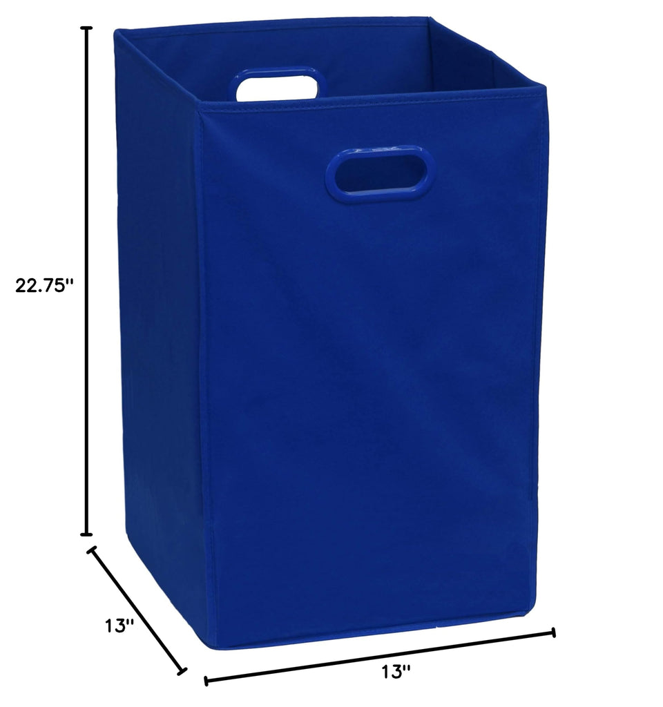Foldable Closet Laundry Hamper Basket, Dark Blue