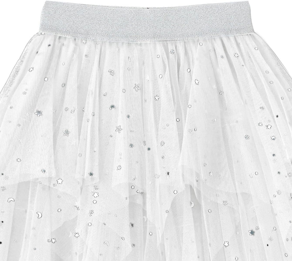 Girls Sweet Layered Mesh Skirt Party Birthday Dance Princess Skirt