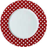 Kenna Red 16-Piece Porcelain Dinnerware Set, Service for 4