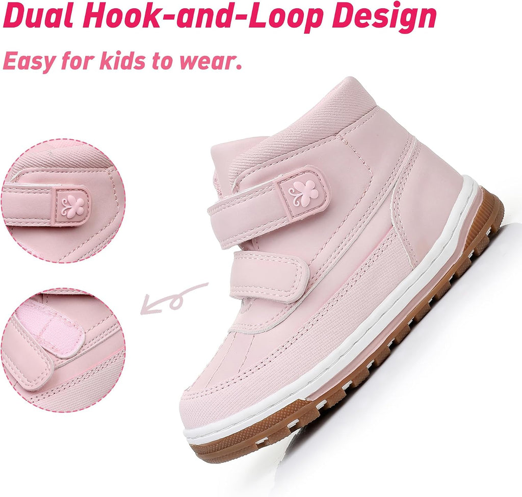 Toddler Boots Boys Girls Kids Winter Boots with Hook Loop
