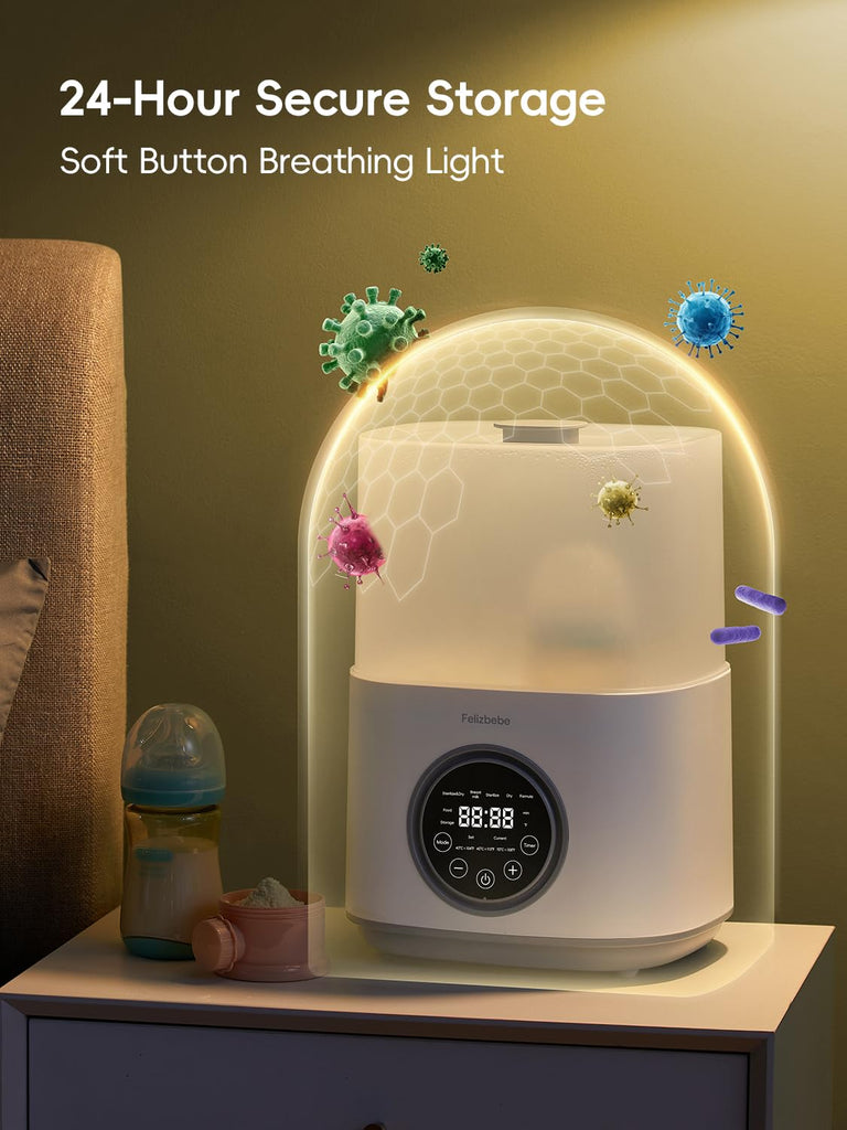 Feilizbebe Electric Steam Baby Bottle Sterilizer and Dryer and Warmer, Bottle Storage Sterile / Bottle Warmer /