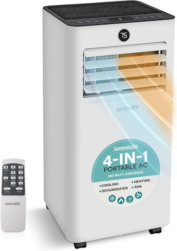 8,000 BTU Portable Air Conditioner and Heater, Small AC with Dehumidifier and Fan