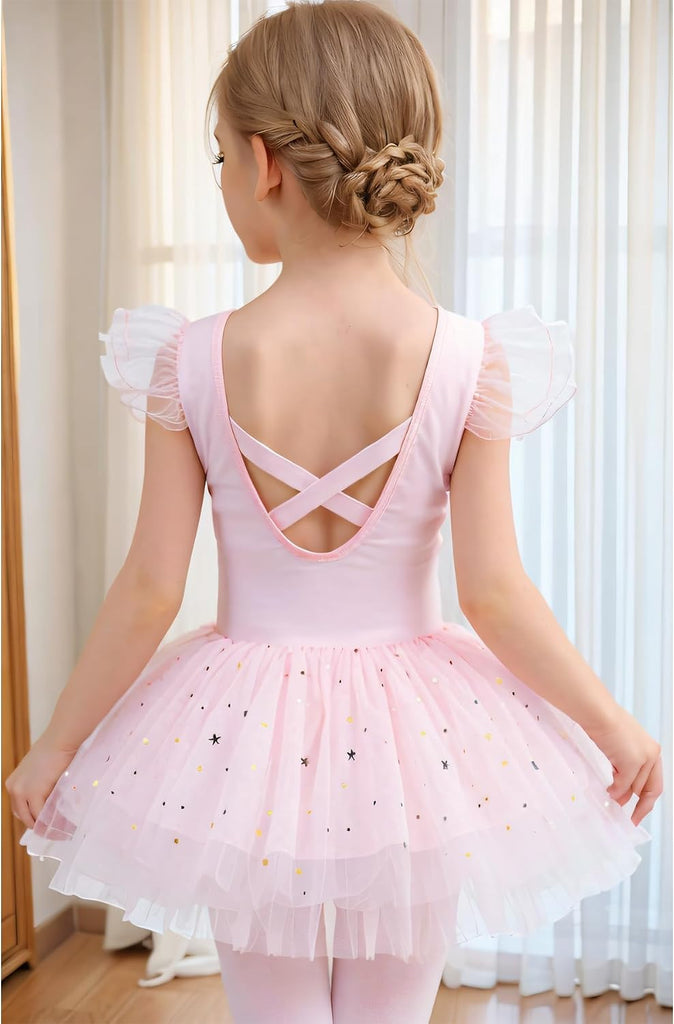 Toddler Ballet Leotard Sequin Tulle Tutu Dress Ballerina Outfits
