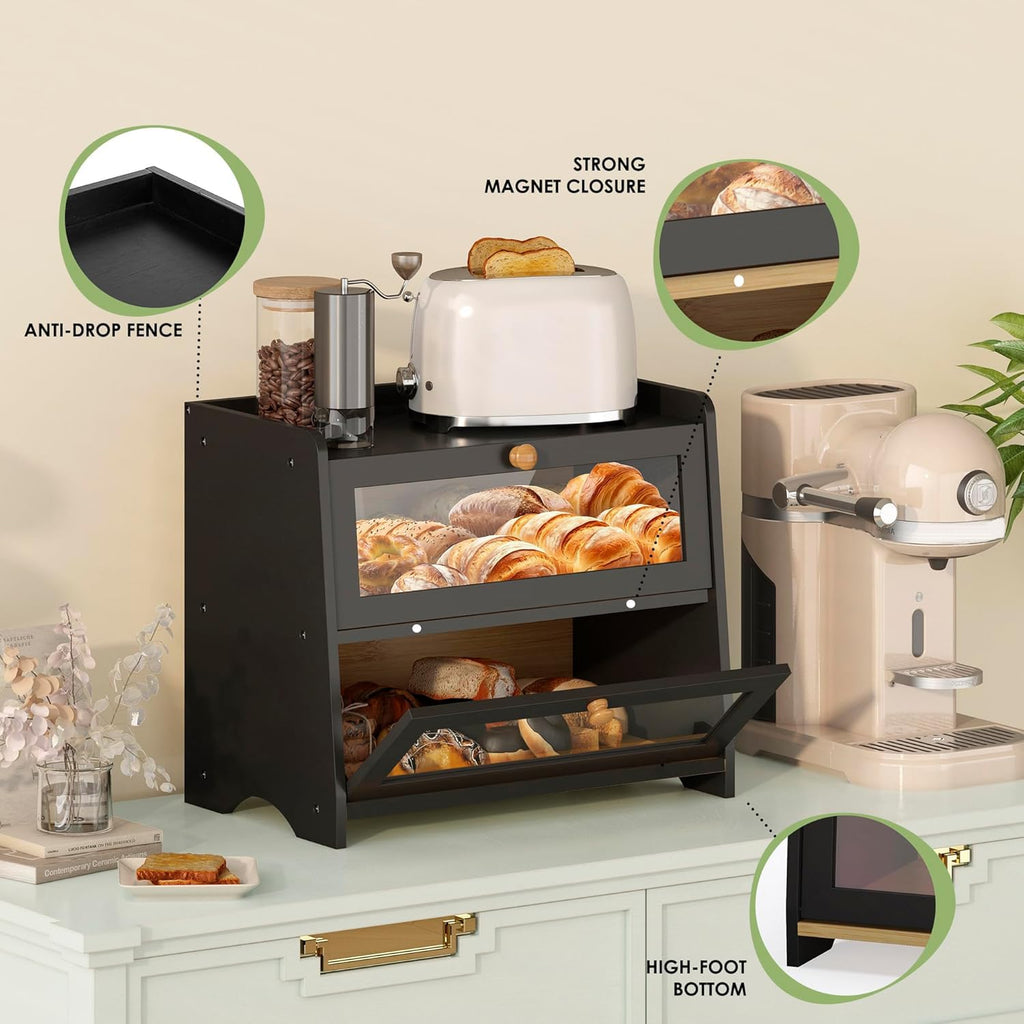 Double Layer Container Countertop Homemade Bread