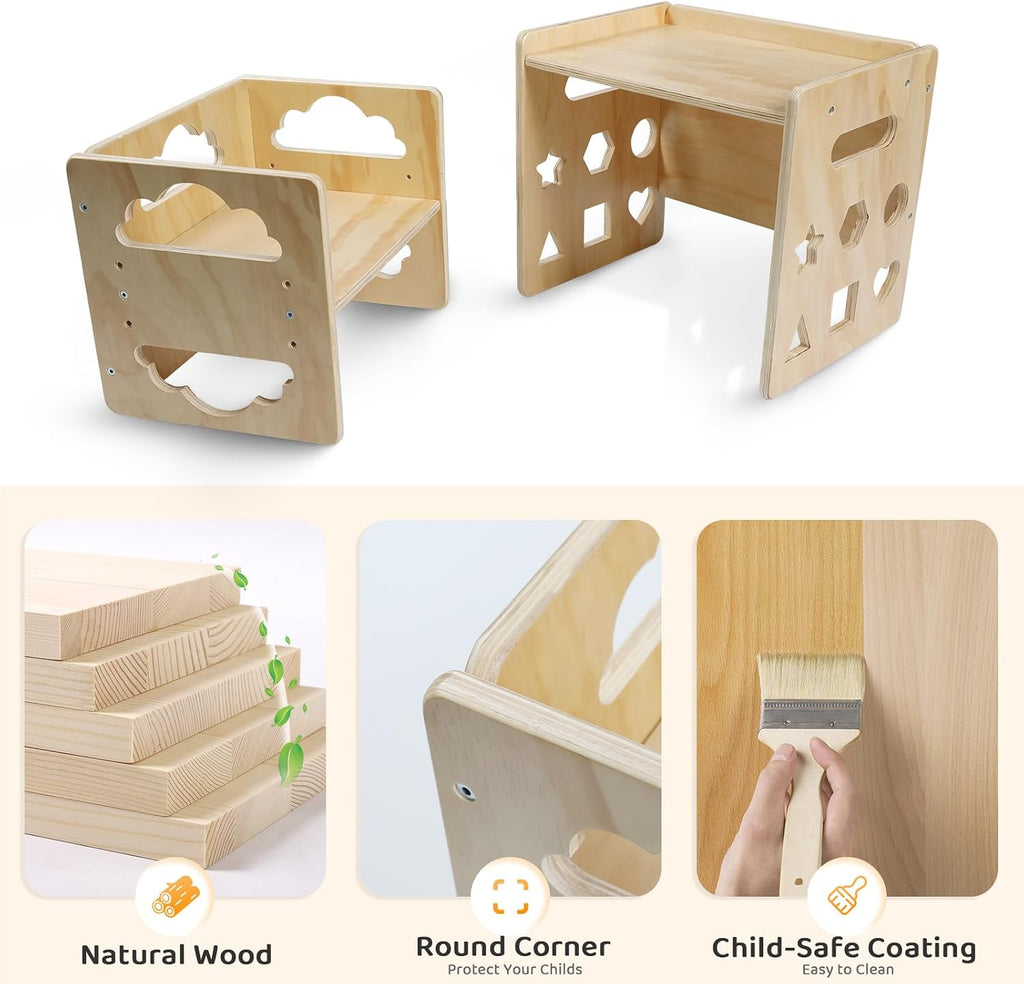 Table and Chair Set, Toddler Table and Chair Set, for 1-3 Kids