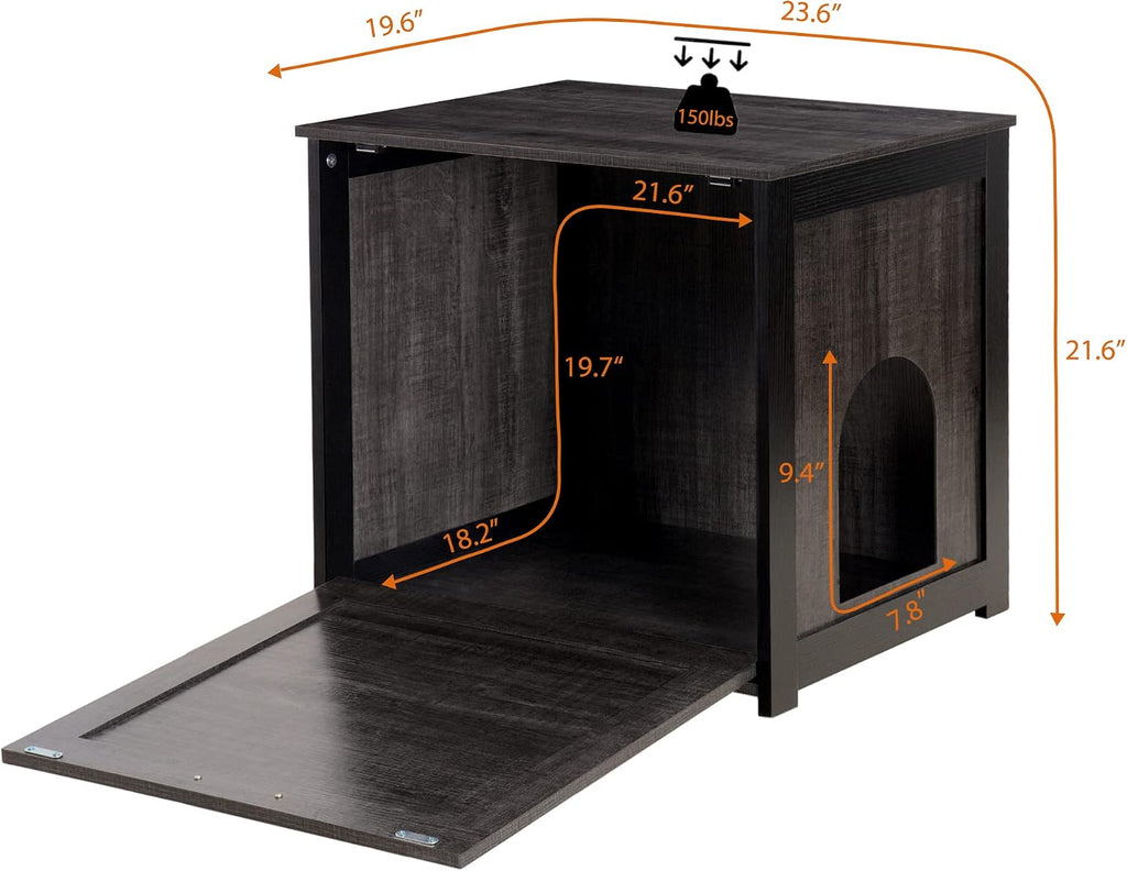 Cat Litter Box Enclosure, Hidden Litter Box Furniture, 23.6 Inches