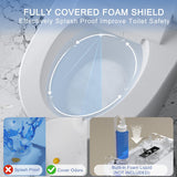Luxury Smart Toilet with Foam Shield Auto-Open/Close Lid,One Piece Bidet Toilet Heated Seat for Bathrooms