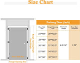 32" x 80" Prehung Door Interior, 5-Panel Tempered Frosted Glass Solid Core Door Slab with Easy Assembly Jamb Kit