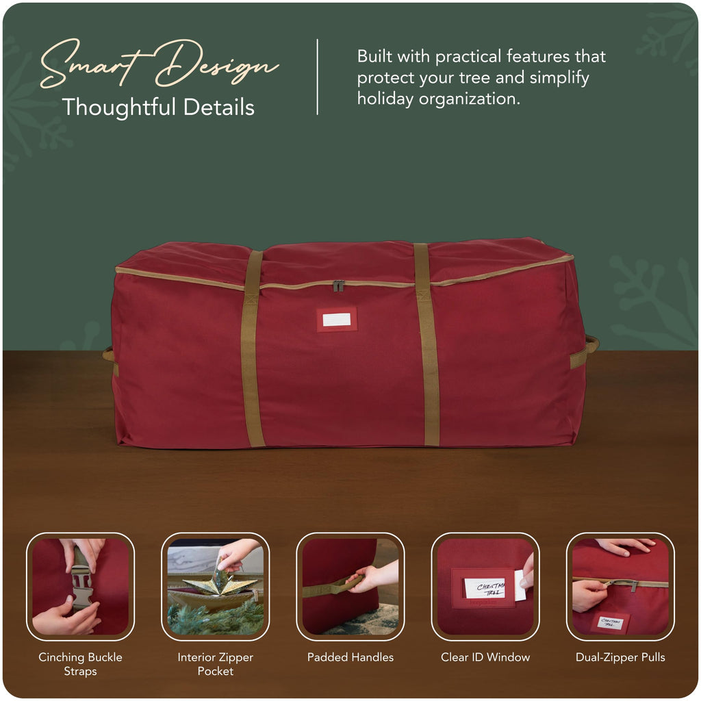 Christmas Tree Cinch Bag, Fits 9-11 ft Trees, Red