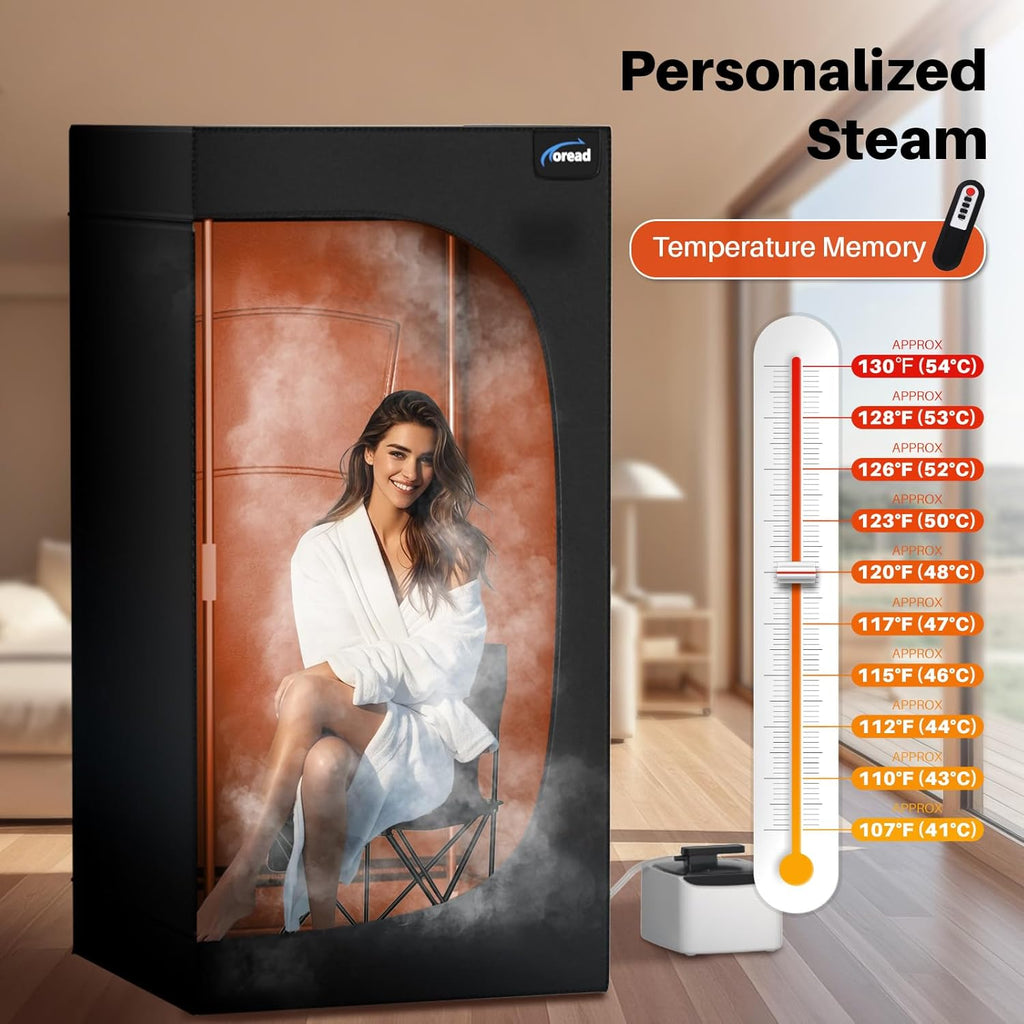 2024 Portable Steam Sauna for Home, Personal Full Body Sauna Tent with 2.6L 1000W Steamer