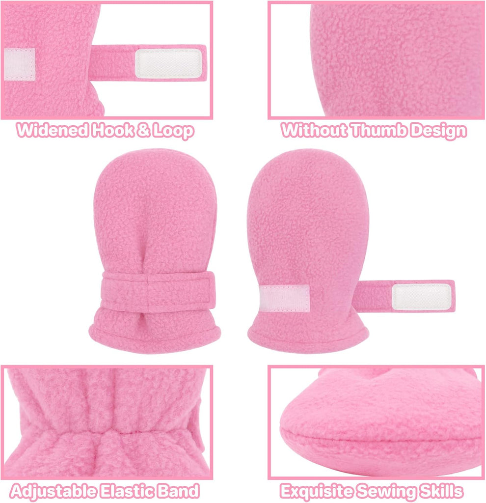 2 Pairs Baby Mittens Winter Toddler Mittens Warm Fleece Infang Gloves for Boys Girls Toddler Winter Gloves for Kids