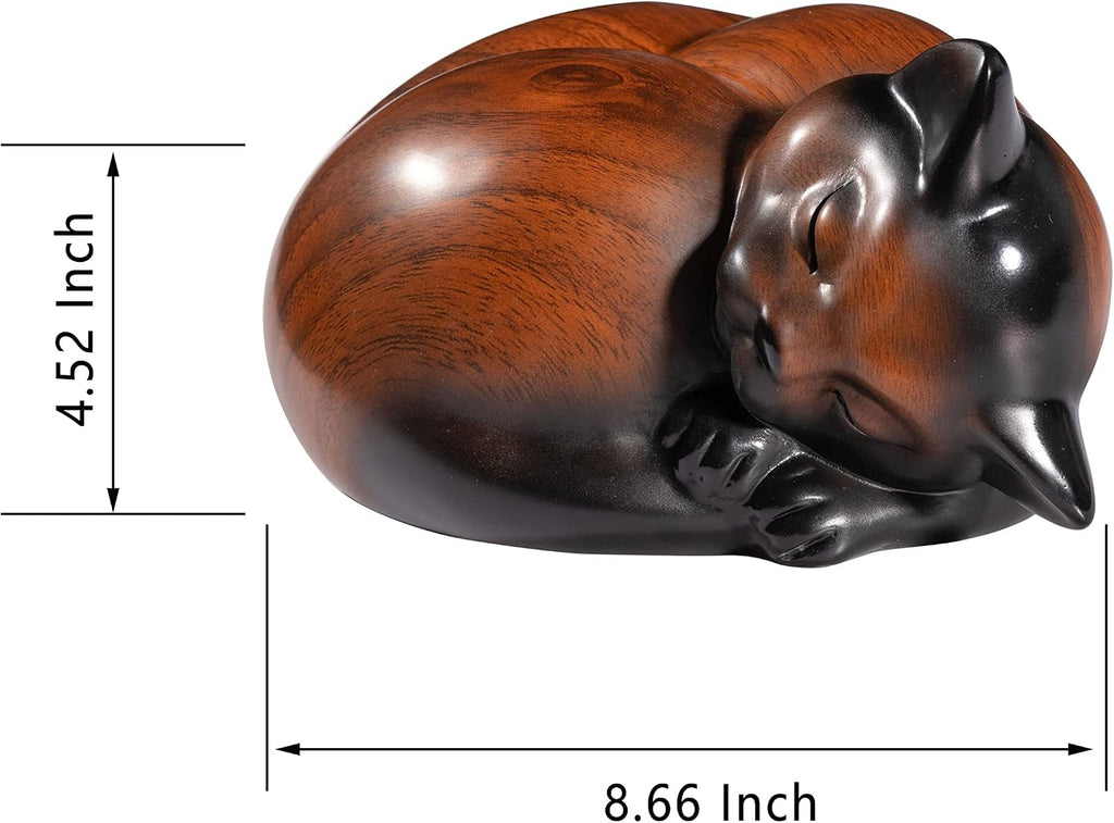 Pet Urns, Sleeping Resin Cremation Cat Urn, Cat Urns for Ashes, Small Animal Urn