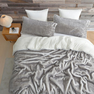 Fox in The Coconut Tree - Coma Inducer King Oversized Comforter Set | Frosty Gray Coconut. Experience Coma Worthy