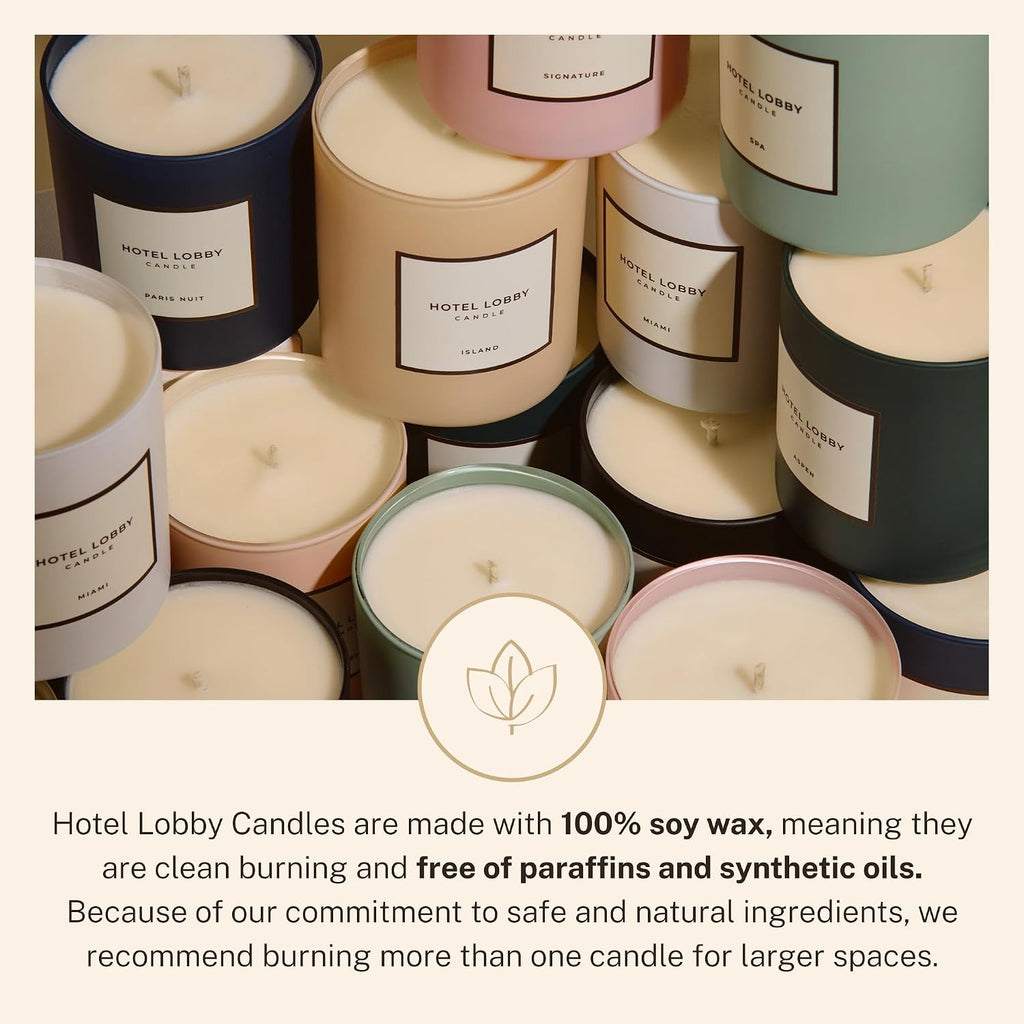 Hotel Lobby Napa Valley Candle - Luxury Hand-Poured 9.75oz 100% Soy h Black Currant, French Oak, Sweet Soil
