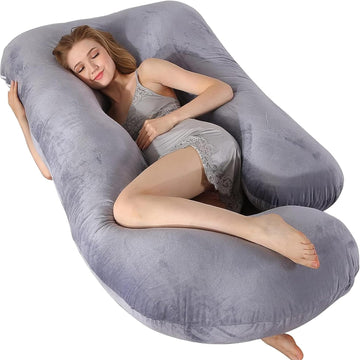 60 Inch Full Body Pregnancy Pillows for Sleeping Cooling Pregnancy Pillow,U Shaped Pregnancy Body Pillow,Maternity