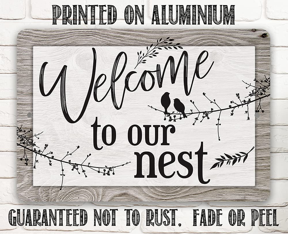 Welcome To Our Nest - Great Entry Way Decor, Living Room Wall Art, Farmhouse Style Accessories, Family Decorative