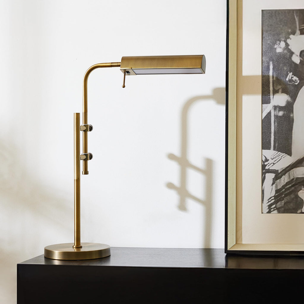 Industrial Table Lamp, Adjustable LED Desk Lamp