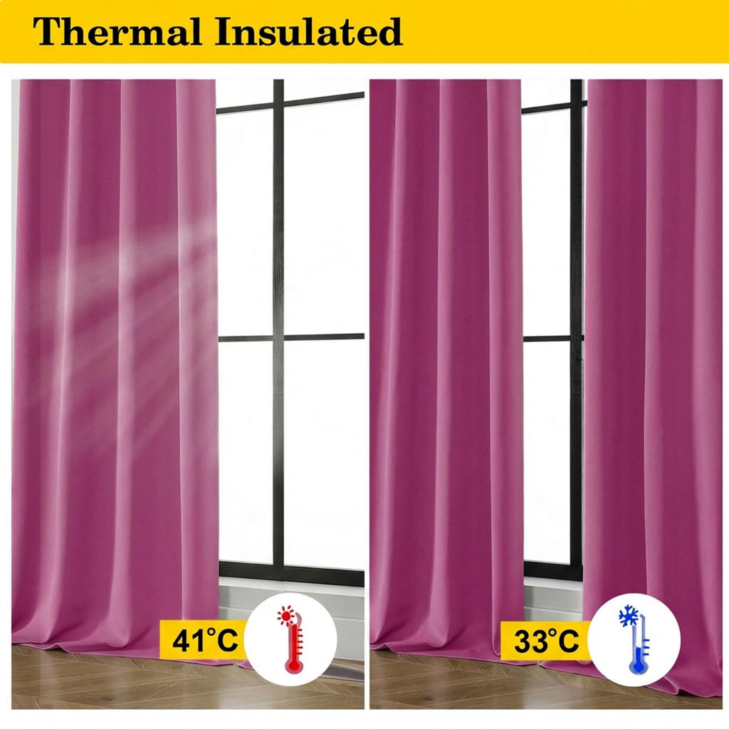 Blackout Curtains 84 Inch Length 2 Panels Set, Soft Solid Thermal Insulated Room Darkening Curtains 84 Inches Long