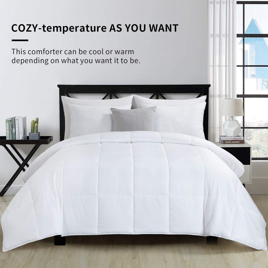 Lightweight Cooling Comforter Super King Size, 100% Viscose Derived from Bamboo Shell Down Alternative Duvet