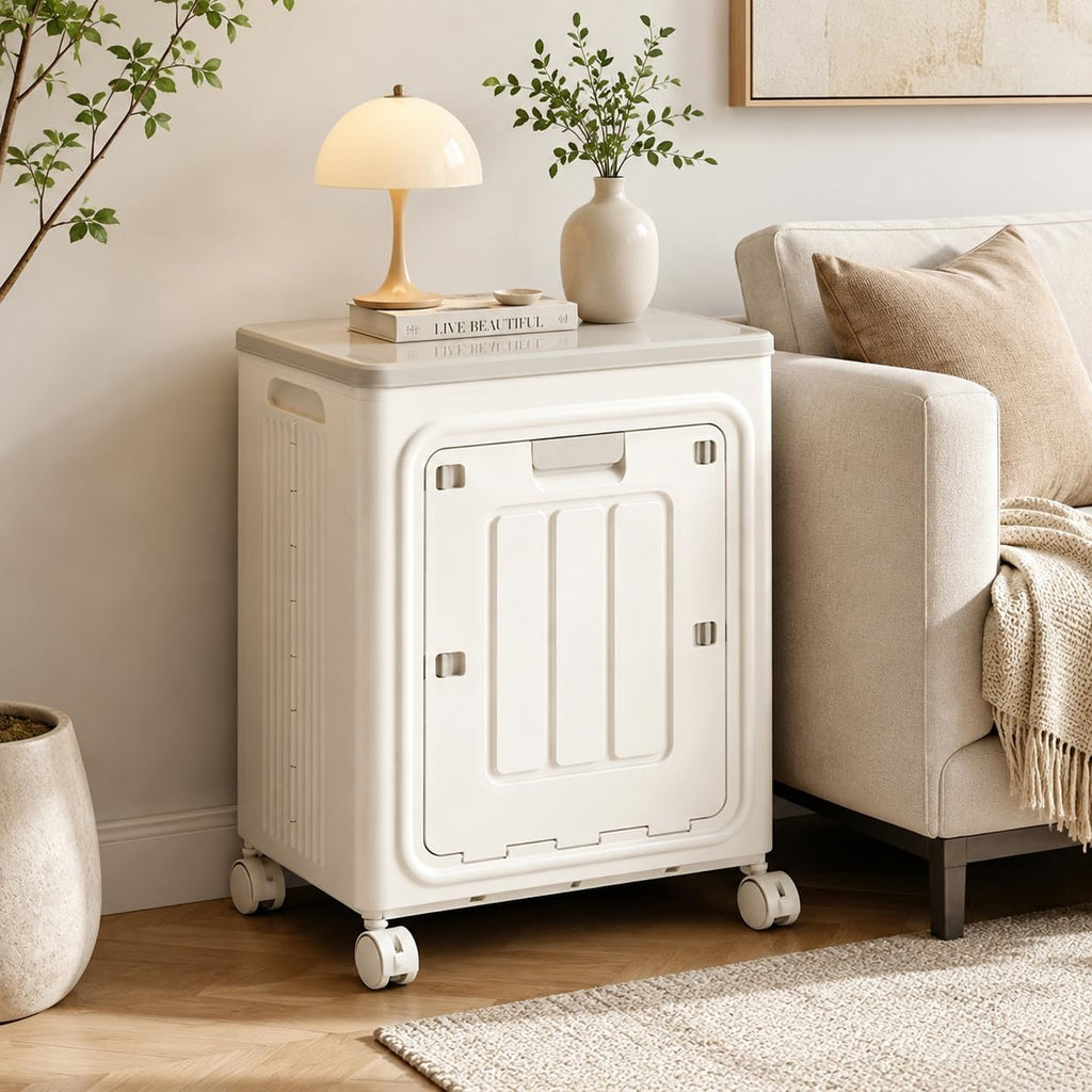 Rolling Laundry Hamper, Large Capacity with Lid & Wheels for Laundry